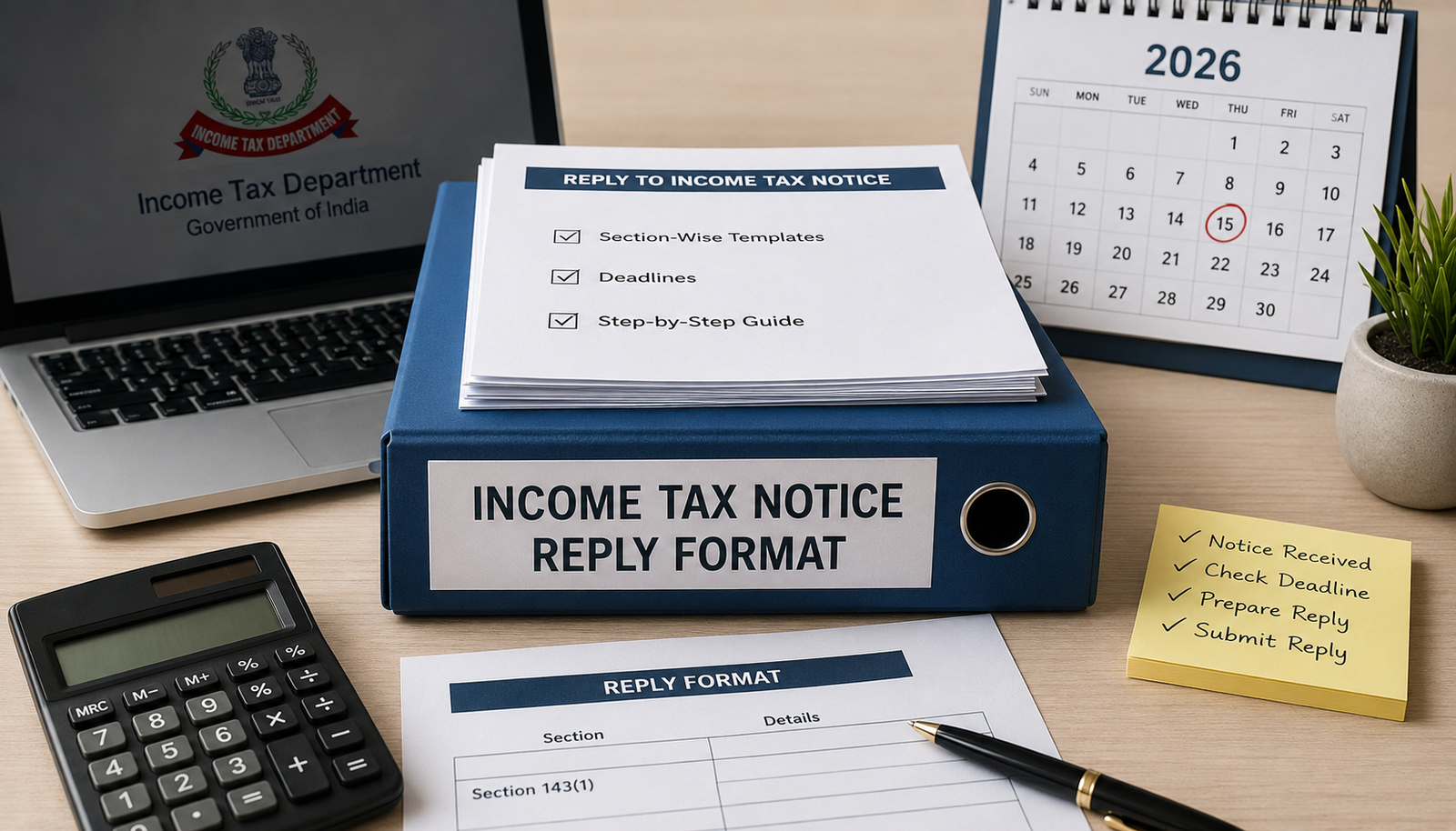 Income Tax Notice Reply Format